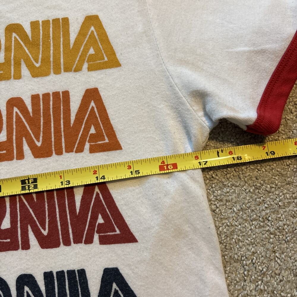Aviator Nation Shirt Short Sleeve White Ringer California Repeat Pullover Sz XS - Picture 6 of 11